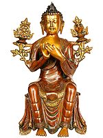 14" The Future Buddha Maitreya (Without Base) In Brass | Handmade | Made In India
