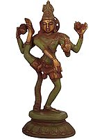 12" Exquisite Rudratandava Brass Sculpture – Divine Dance of Lord Shiva, Handmade in India