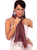 Plain Rum-Raisin Scarf from Banaras