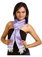 Lavender Tanchoi Scarf from Banaras