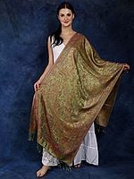 Reversible Super Silk Jamawar Stole with All-Over Weave