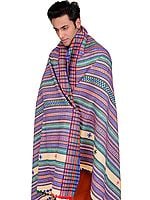 Men's Shawl from Kutch with Tri-Color Thread Weave