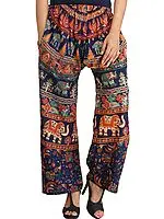 Casual Trousers from Pilkhuwa with Printed Elephants