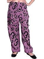 Yoga Casual Trousers With Printed Om