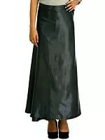 Plain Wrap-Around Maxi Satin Skirt