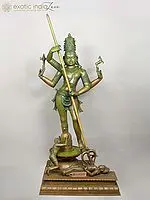 72" Large Lord Shiva as Kala-Samhara Murti | Bronze Idol