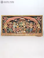 Shri Rama Coronation Wood Wall Hanging Art