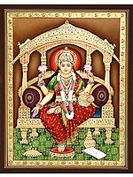 The Divine Glamour Of Devi Lakshmi Watercolor Painting