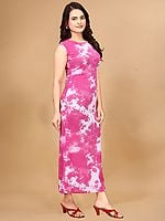 Indo-Western One Piece Designer Party Wear Lycra Attractive Printed Gown