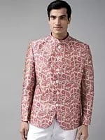 Multicolor Kalka Digital Print Silk Blend Jodhpuri Bandhgala