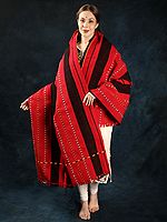 Striped Handloom Folk Shawl from Nagaland