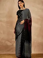 Georgette Sequin Embroidered Saree with Unstitched Blouse