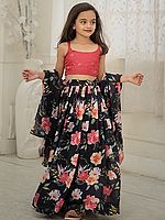 Designer Faux Georgette Lehenga Choli With Dupatta For All Season