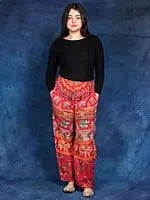 Casual Trousers from Pilkhuwa with Printed Elephants