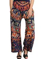 Casual Trousers from Pilkhuwa with Printed Elephants