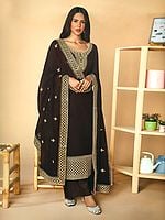 Designer Party Wear Salwar-Kameez Suit With Embroidery