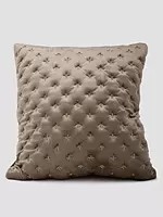 Velvet Dimpled Cushion Cover with Zari Embroidered Bootis