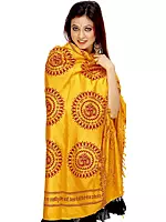 Pure Cotton Gayatri Mantra Prayer Shawl