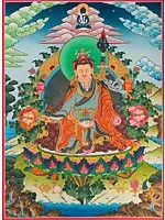 Guru Rinpoche/Guru Padmasambhava Thangka (Brocadeless Thangka)
