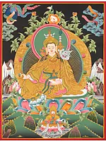 Guru Rinpoche/Guru Padmasambhava Thangka (Brocadeless Thangka)