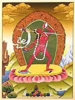 Vajrayogini Brocadeless Thangka Painting