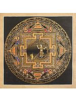 Mandala of Mother Mayadevi and the Birth of Buddha (Brocadeless Thangka)