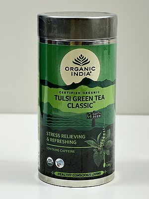 Organic India- The Original  Tulsi Green Tea (A Slimming and vitalizing blend of the finest Tulsi & premium Green Tea) 100% Organic Stress Relieving & Slimming, Rich in Antioxidants