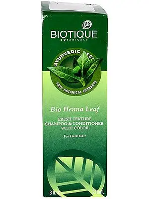 Bio Henna Leaf Fresh Texture Shampoo & Conditioners with Color for Dark Hair