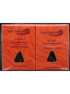 Auroshikha Incense Classical Fragrance 14 Incense Cones Surya Rose