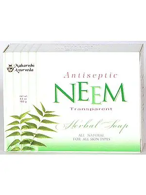 Antiseptic Neem Transparent Herbal Soap (All Natural for All Skin Types) (Price per Pair)