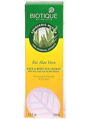 Bio Aloe Vera - Face & Body Sun Lotion SPF 30 UVA/UVB Sunscreen (For Normal to Oily Skin in the Sun)