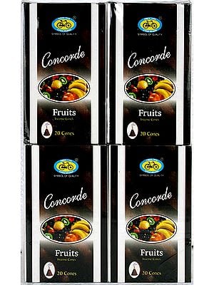 Fruits Incense Cones - Concorde (Pack of 4 Packets)