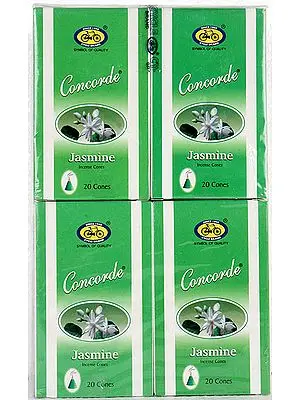 Jasmine Incense Cones - Concorde (Pack of 4 Packets)