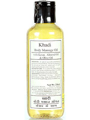 Khadi Body Massage Oil with Kesar, Almond Oil & Olive Oil