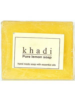 Khadi Pure Lemon Soap (Hand Made Soap With Essential Oil) (Price Per Pair)