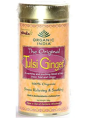 Organic India- The Original  Tulsi Ginger (A warming and soothing blend of the finest Tulsi and Ginger) 100% Organic Stress Relieving & Soothing, Rich in Antioxidants, Caffeube Free