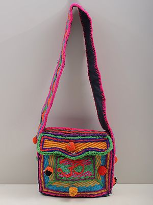 Om Shoulder Bag from Haridwar With Vibrant Color Pattern