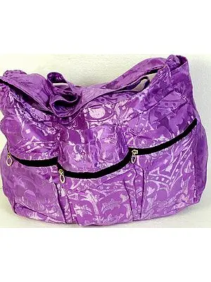 Amethyst Banarasi Handbag with Brocade Weave