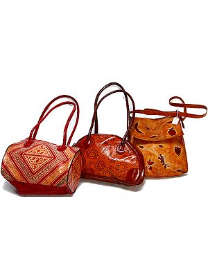 Lot of Three Assorted Shantiniketan Bags