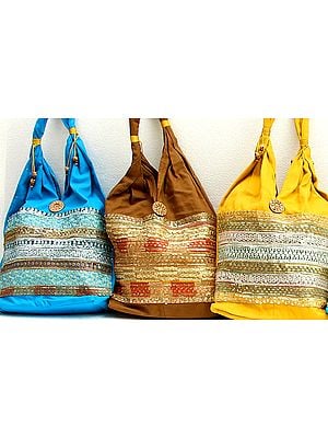 Lot of Three Gota Shoulder Bags with Sequins
