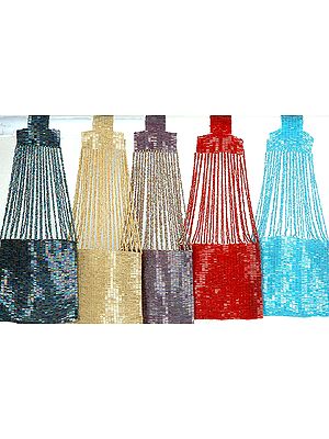 Lot of Five Heavily Beaded Bracelet Bags