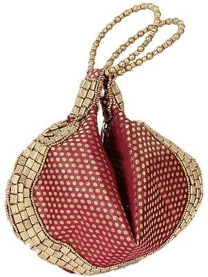 Bracelet Bag with Brocade Weave and Beadwork