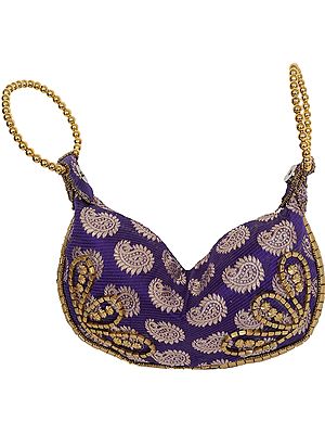 Bracelet Bag with Brocade Weave and Beadwork