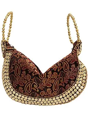 Bracelet Bag with Brocade Weave and Beadwork