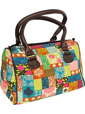 Multicolor Tote Bag from Jaipur with Digital-Print