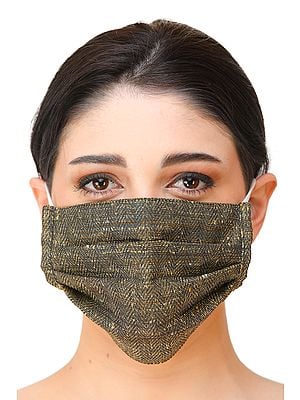 Plain Khadi Cotton Two ply Fashion Mask from Jharkhand with Cotton-Backing and Ear Loops