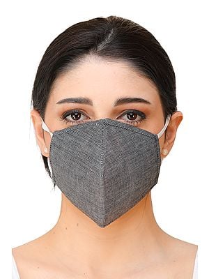 Three-ply Plain Fashion Mask with Cotton-Backing and Ear Loops
