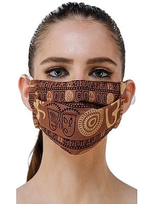 Om Namo Shivay Two ply Fashion Mask with Cotton-Backing