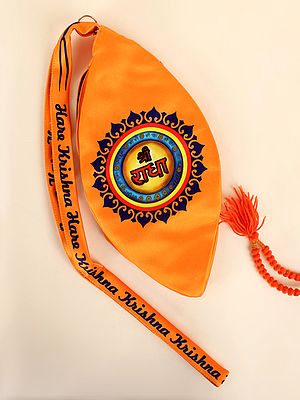 Shri Radha Krishna Mandli Polycotton Printed Gaumukhi Mala Japa Bag for Mantra Jaap