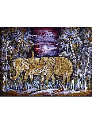 Gentle Elephants Treading In The Night